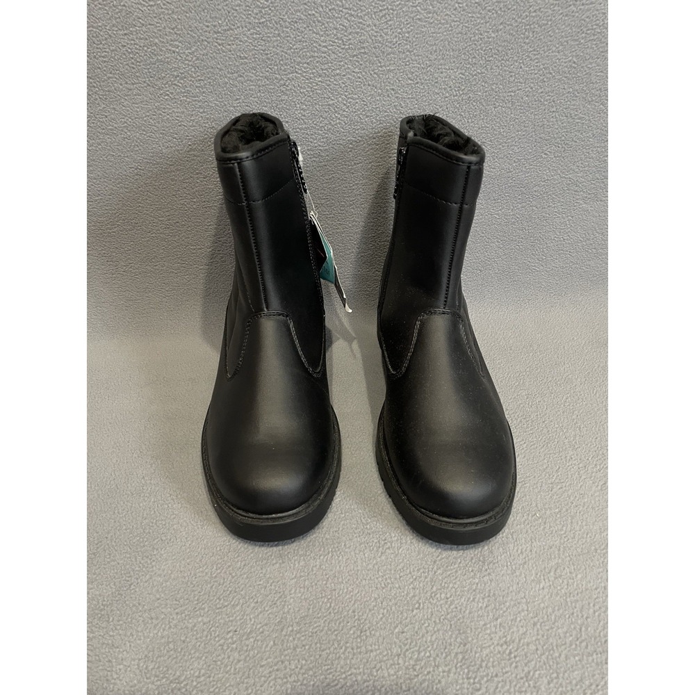 Totes Faux Fur Lined Zipper Boots Black Size Men 8m New! Luke 020065 Waterproof